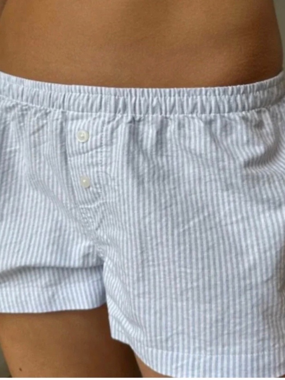 Brandy Melville Linen Striped Shorts